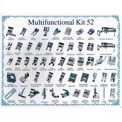 GENERICO - Kit de Prensatelas 52 Pcs para Brother Singer Janome
