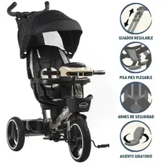 EBABY - Triciclo para Niños USB Venice negro