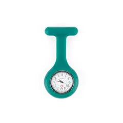 GENERICO - Reloj para Enfermera de Silicona Verde con Pin Solapa