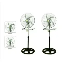GENERICO - Pack de 2 Ventiladores 5 Aspas 3 en1 18" 200w