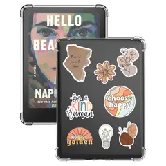 GENERICO - Funda Transparente Kindle Paperwhite 12 & Colorsoft 2024 + Stickers