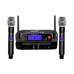 BATBLACK - Micrófono Inalámbrico Profesional BT-D9G UHF