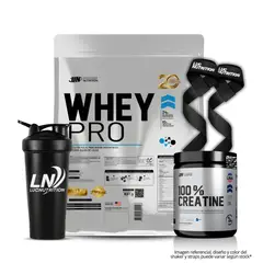 UNIVERSE NUTRITION - Whey Pro 5 kg Proteina Whey - Vainilla + Creatina 250 g + Shaker + Straps