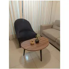 GENERICO - Mesa de centro ovalada nogal