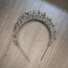 ANADE HANDMADE - TIARA DIADEMA TOCADO NOVIA QUINCEAÑERA INVITADA