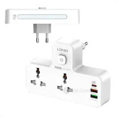 LDNIO - EXTENSIÓN DE PARED SC2311 20W USB QC 3.0 CARGA RÁPIDA - BLANCO