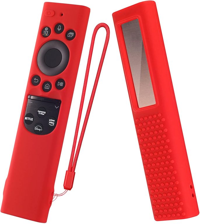 Funda de Silicona Control Samsung Qled Solar 2021 2022 – Rojo