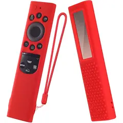 GENERICO - Funda de Silicona Control Samsung Qled Solar 2021 2022 – Rojo