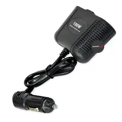 JELUE - Adaptador De Cigarrera Múltiple Con USB con luz