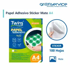 GENERICO - Papel Etiqueta Mate A4 Twins 100h 135g