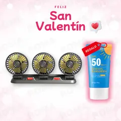GENERICO - PACK SAN VALENTIN VENTILADOR TRIPLE PARA AUTO 24V