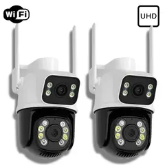 GENERICO - Pack de 2 Camaras de Seguridad Doble lente IP Wifi.