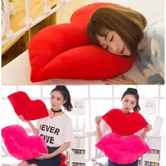 GENERICO - Cojín Forma De Beso Labios Calidad Amor de 50,30cm