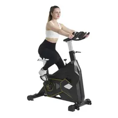 ALPHA GYM - BICICLETA SPINNING PROFESIONAL VOLANTE 18 KG BLACK