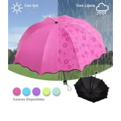 GENERICO - Sombrilla Mágica Cambia Color Agua Protección Filtro UV