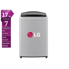 LG - Lavadora Carga Superior WT17DV6T AI DD Inteligencia Artificial 17 Kg