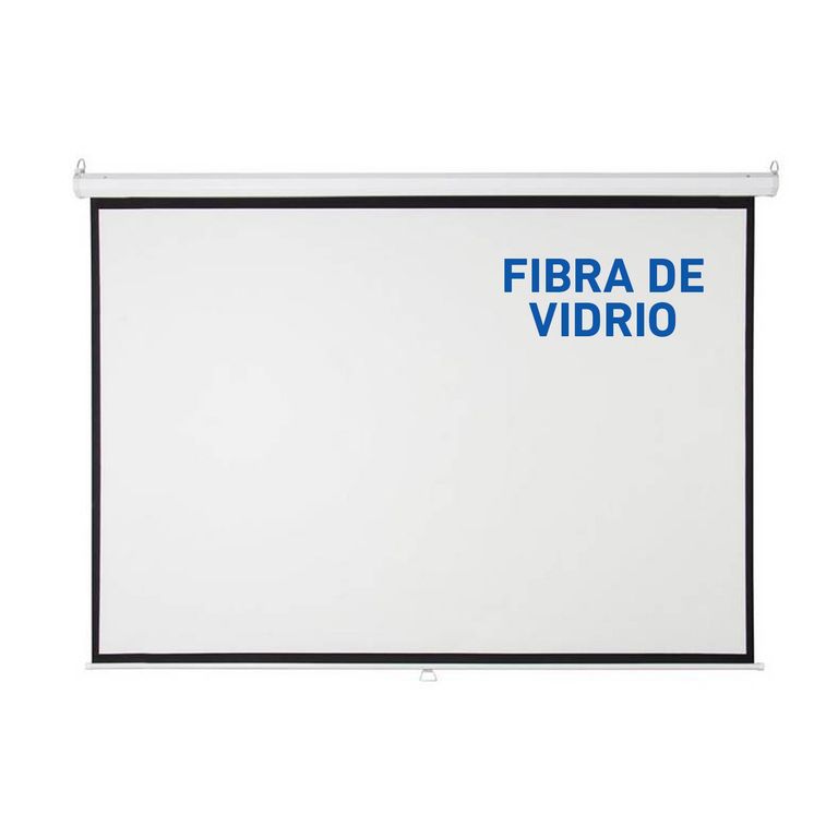Pantalla ecran manual fibra de vidrio 150 pulgadas 3.05x2.29m