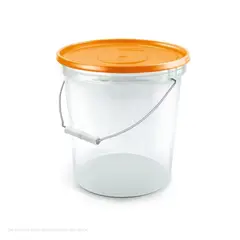 POLINPLAST - Balde Transparente 8L con Tapa de Color