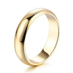 GENERICO - Anillo Compromiso Peace Yellow Bañado18K Novia San Valentin Genieka