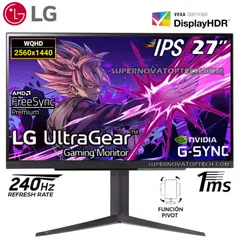 LG - MONITOR GAMING 27GR83Q-B 27 UltraGear IPS 2K QHD 240Hz 1ms