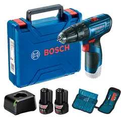 BOSCH - Taladro atornillador GSB 120-LI + 23 accesorios
