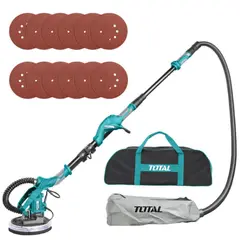 TOTAL TOOLS - LIJADORA DE PARED Y TECHO FINO ACABADO 1050W 12 lijas TOTAL