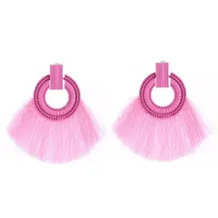 GENERICO - Arete de Borla de Hilo - Rosa