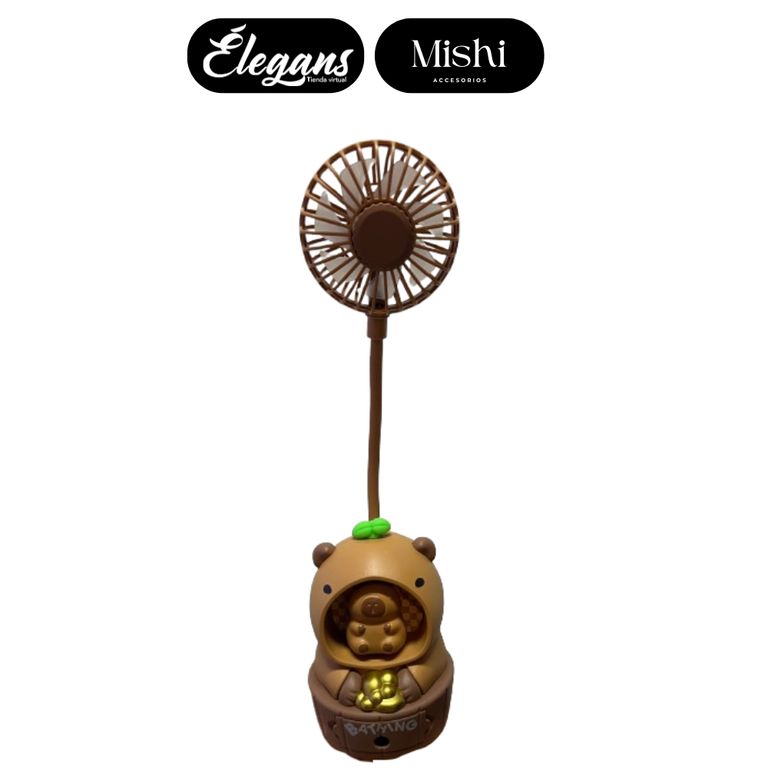 Capibara ventilador de mano kawai TAF0058 Élegans