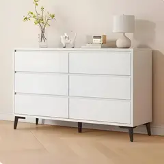 GENERICO - Cómoda Aube 6 Cajones Blanco 100 cm Huk