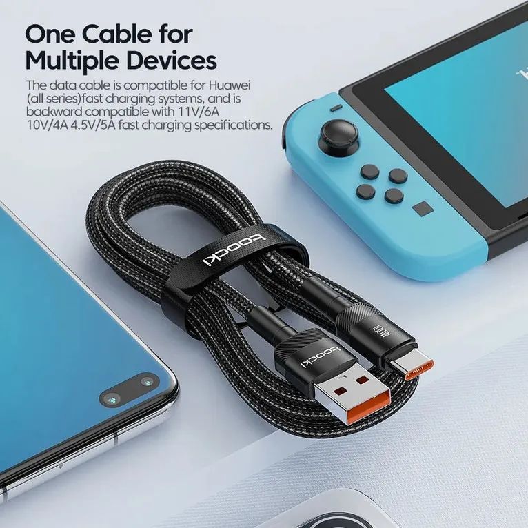 Cable Usb Tipo C Largo - 3 Metros 100W Carga Rapida y Datos - Toocky
