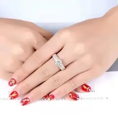 GENERICO - Anillo de Compromiso Shiny Deluxe Bañado18K San Valentín Genieka