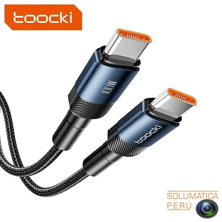 Cable Tipo C - 3 Metros 100W Carga Rapida y Datos - Toocky