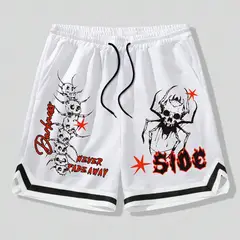 YANSUS - Short Hombre Blanco Estampado Side