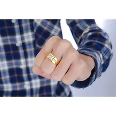 GENERICO - Anillo Elegant Gentleman Zircón Hombre Aro San Valentin Genieka