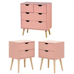 GENERICO - Comoda Con Velador Kristy Amore Home