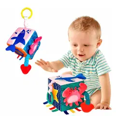 GENERICO - Tummy Time - Cubo sensorial con texturas GRANDE