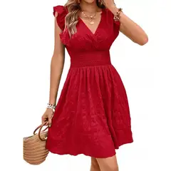 GIOIO - Vestido de fiesta Mujer Rojo