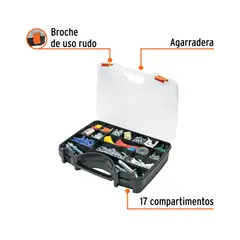 TRUPER - Organizador 17" reforzado con 17 compartimentos,