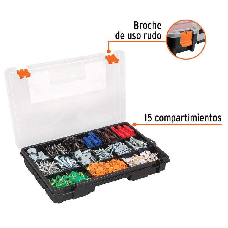Organizador 11" con 15 compartimentos,