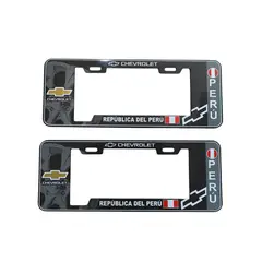 GENERICO - Porta Placa Modelo Europeo Perú Chevrolet Universal Negro
