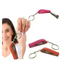 GENERICO - Cortaúñas plegable portátil ultrafino, recortador de uñas llavero