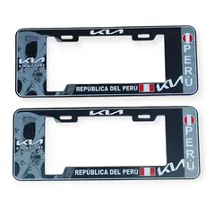 GENERICO - Porta Placa Modelo Europeo Perú Kia Universal Negro