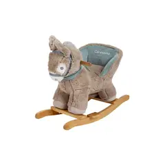 CARESTINO - Mecedor Peluche Burro Gris Oscuro