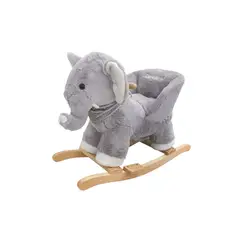 CARESTINO - Mecedor Peluche Elefante Gris
