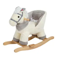 CARESTINO - Mecedor Peluche Caballo Blanco
