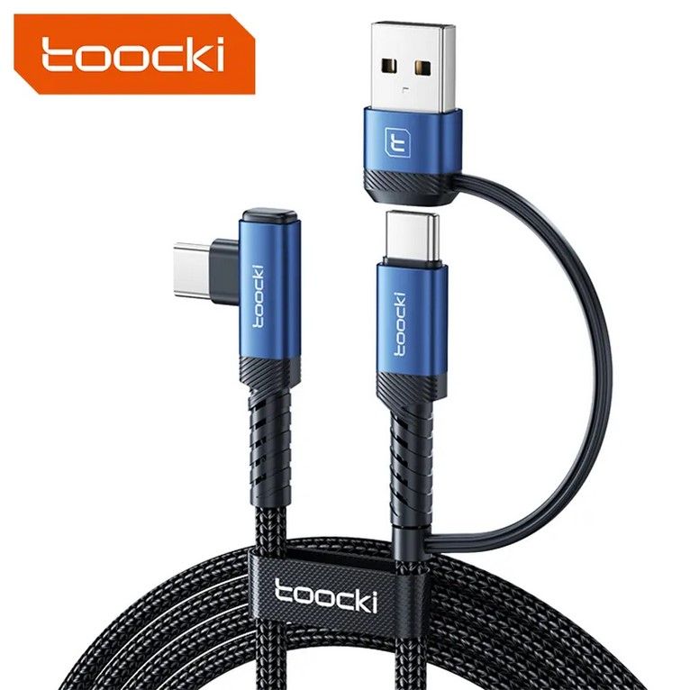 Cable Usb Tipo C 2en1 - 2 Metros Carga Rapida y Datos - Toocky