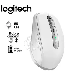 LOGITECH - MX Anywhere 3S Mouse Bluetooth y USB-C 8K DPI Pale GREY