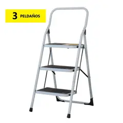PRETUL - Escalera Plegable 3 Peldaños Soporta 150 kg