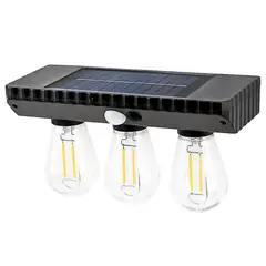 SEISA - Lámpara Foco Led Solar con Sensor de Movimiento YT-820-3W