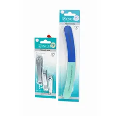 GENERICO - Set Trio Cortauñas y Lima Pulidora para Uñas Zinger